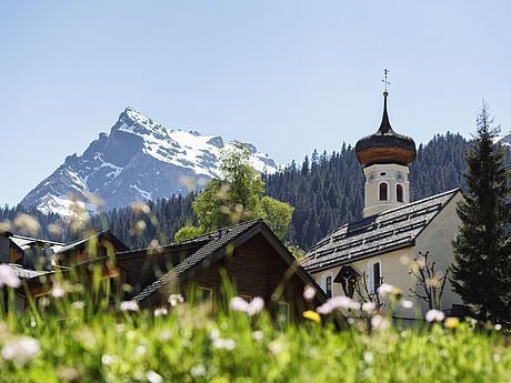 Bergblick beim Wandern in Gargellen