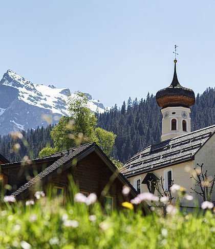 Bergblick beim Wandern in Gargellen